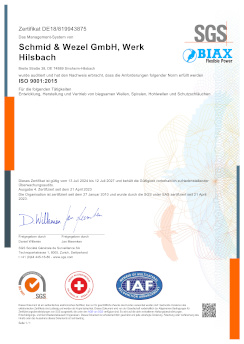 Zertifikat ISO 9001-2024 - Deutsch