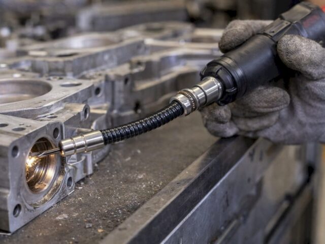 Flexwelle in der Entgratung: 45° Winkel, 60 % weniger Vibration