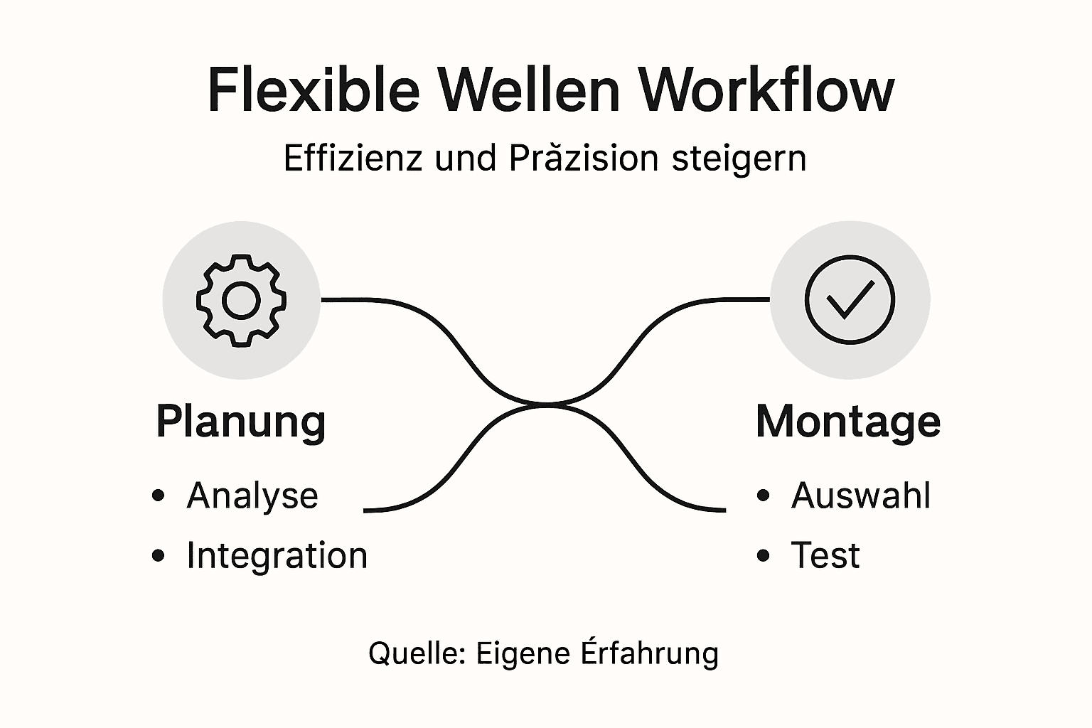 Infografik: Flexibler Workflow mit zentralen Bausteinen