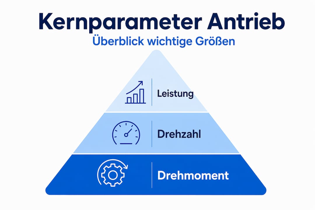 Übersicht der wichtigsten Kennzahlen eines Antriebssystems
