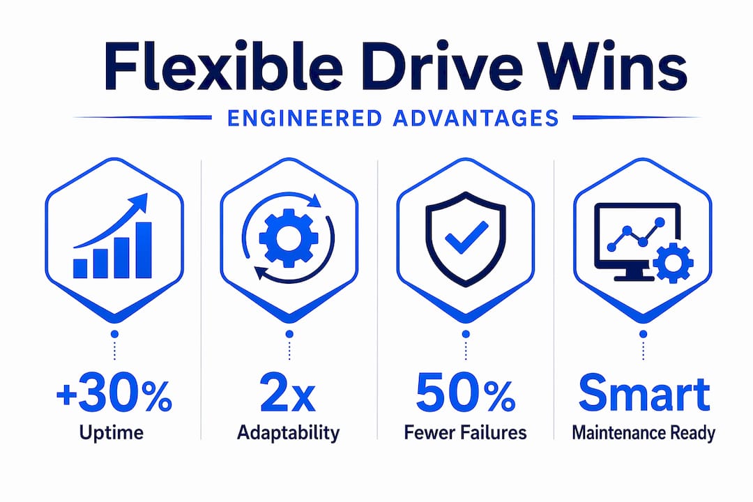 Infographic highlighting flexible drive solution benefits