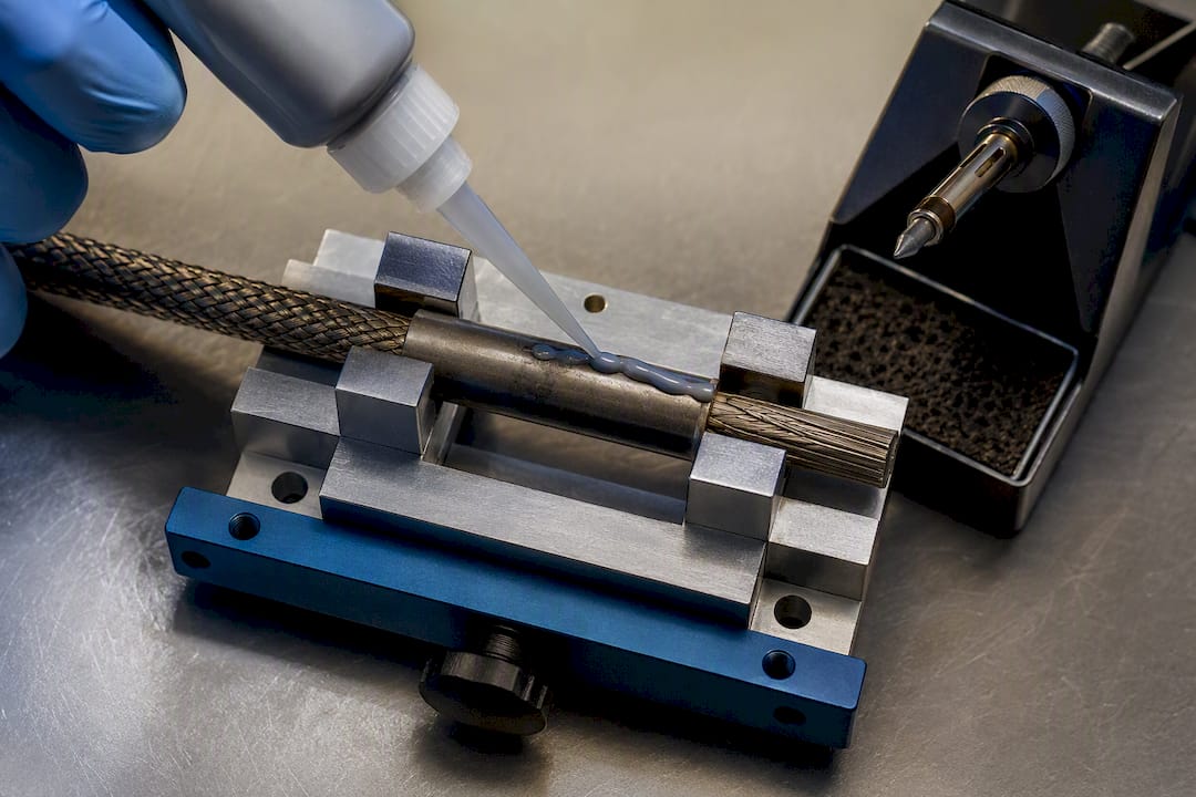 Adhesive bond line during flex shaft repair
