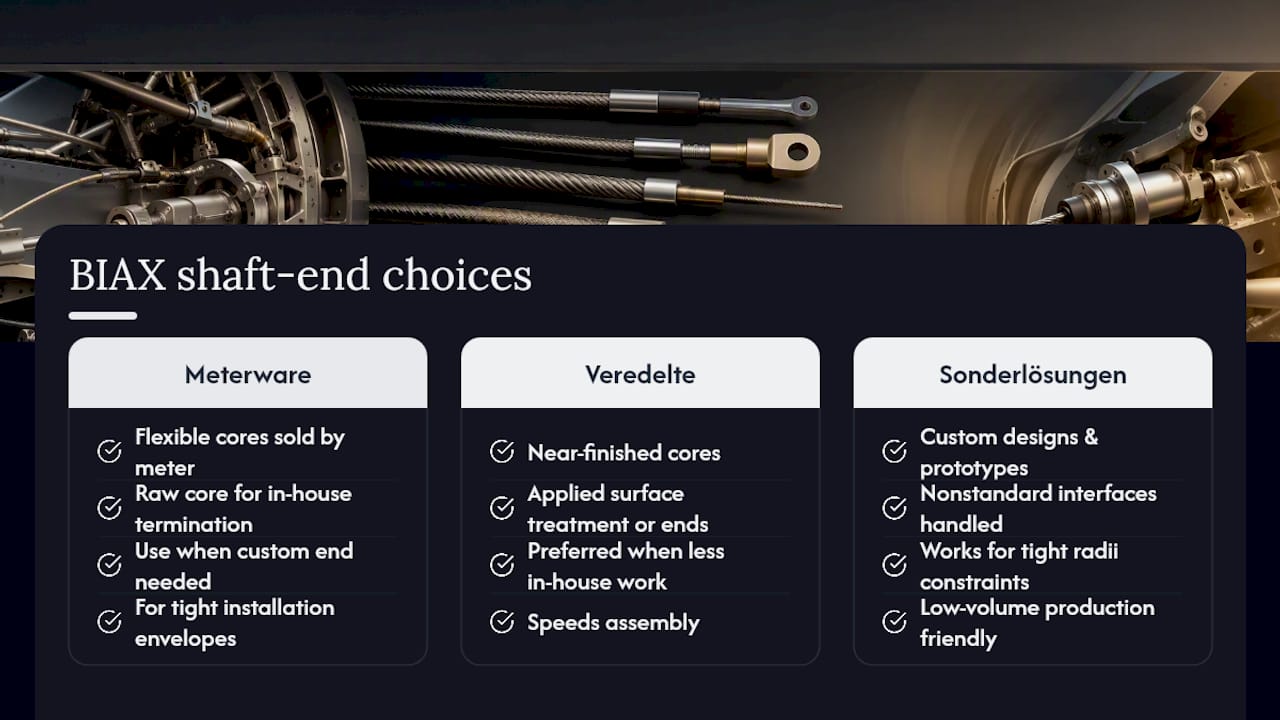 Working With BIAX on Standard and Custom Shaft Ends — overview diagram