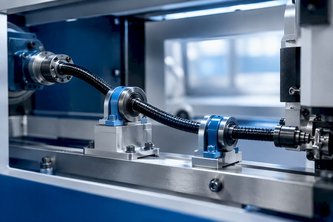 Flexible Welle mit Zwischenlagern im Maschinenunterbau