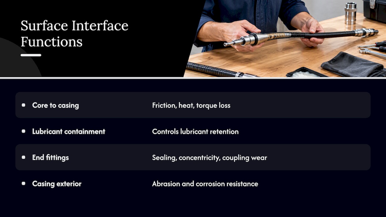Four flexible shaft interfaces and their functions